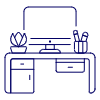 Workspace Imac 4 Illustration from UX Line Set