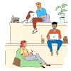 Co Working Space illustration - Free transparent PNG, SVG. No sign up needed.