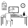 Home Office 1 illustration - Free transparent PNG, SVG. No sign up needed.