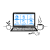 Virtual Meeting Illustration from Brooklyn Set