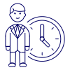 Overtime Stand 1 Illustration from UX Line Set