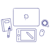 Workspace 1 Illustration from UX Line Set