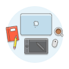 Workspace 1 Illustration from UX Colors Set