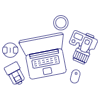 Workspace 5 Illustration from UX Line Set