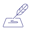 Quill Drawing Illustration from UX Line Set
