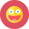 Glad Smiley Icon from Kameleon Colors Set | Free Download as SVG Vector and Transparent PNG | Streamline icons