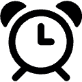 Alarm Clock 1 Alternate Icon from Ultimate Bold Set | Free Download as SVG Vector and Transparent PNG | Streamline icons