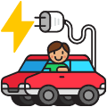 Electric Car With A Plug
