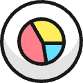 Analytics Pie Icon from Ultimate Colors Set | Free Download as SVG Vector and Transparent PNG | Streamline icons