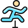 Athletics Jumping Person Icon from Ultimate Colors Set | Free Download as SVG Vector and Transparent PNG | Streamline icons