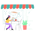 Digital Nomad Working In Coffee Shop 1