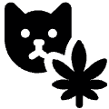 Cannabis Cat Icon from Ultimate Bold Set | Free Download as SVG Vector and Transparent PNG | Streamline icons