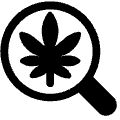 Cannabis Search Icon from Ultimate Bold Set | Free Download as SVG Vector and Transparent PNG | Streamline icons