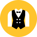 Waiter Suit Icon from Kameleon Pop Set | Free Download as SVG Vector and Transparent PNG | Streamline icons