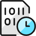 File Code Clock Icon from Ultimate Colors Set | Free Download as SVG Vector and Transparent PNG | Streamline icons