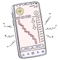 Smartphone With Negative Chart Market Crashing