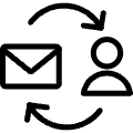 Contact Us Email Customer Support Icon from Ultimate Light Set | Free Download as SVG Vector and Transparent PNG | Streamline icons