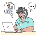 Customer Service Support Listening To Feedback From Users And Customers
