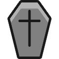 Death Coffin 1 Icon from Ultimate Colors Set | Free Download as SVG Vector and Transparent PNG | Streamline icons