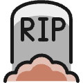 Death Rip Icon from Ultimate Colors Set | Free Download as SVG Vector and Transparent PNG | Streamline icons