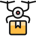 Delivery Drone Icon from Ultimate Colors Set | Free Download as SVG Vector and Transparent PNG | Streamline icons