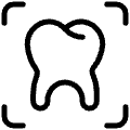 Dental Xray Focus Icon from Ultimate Light Set | Free Download as SVG Vector and Transparent PNG | Streamline icons