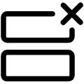 Row Delete Icon from Ultimate Regular Set | Free Download as SVG Vector and Transparent PNG | Streamline icons