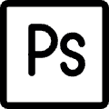 Adobe Photoshop Logo Icon from Ultimate Regular Set | Free Download as SVG Vector and Transparent PNG | Streamline icons