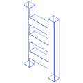 Ladder Wireframe Element Abstract Dimension Ladder Wireframe