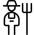 Farming Farmer Icon from Ultimate Light Set | Free Download as SVG Vector and Transparent PNG | Streamline icons