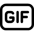 Gif Format Icon from Core Line Set | Free Download as SVG Vector and Transparent PNG | Streamline icons