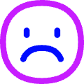 Sad Face Icon from Flex Neon Set | Free Download as SVG Vector and Transparent PNG | Streamline icons