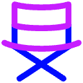 Chair Icon from Flex Neon Set | Free Download as SVG Vector and Transparent PNG | Streamline icons