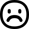 Sad Face Icon from Flex Remix Set | Free Download as SVG Vector and Transparent PNG | Streamline icons