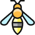 Flying Insect Bee 2 Icon from Ultimate Colors Set | Free Download as SVG Vector and Transparent PNG | Streamline icons