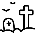 Halloween Graveyard Icon from Ultimate Light Set | Free Download as SVG Vector and Transparent PNG | Streamline icons