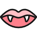 Halloween Lips Vampire Icon from Ultimate Colors Set | Free Download as SVG Vector and Transparent PNG | Streamline icons