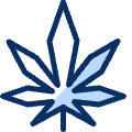 Cannabis Leaf Icon from Cyber Duotone Set | Free Download as SVG Vector and Transparent PNG | Streamline icons