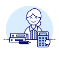 Accountant Sit 3 4 illustration - Free transparent PNG, SVG. No Sign up needed.