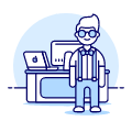 Employee Stand 1 1 illustration - Free transparent PNG, SVG. No Sign up needed.