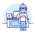 Employee Stand 1 2 illustration - Free transparent PNG, SVG. No Sign up needed.
