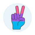 Bisexual Peace Sign 2