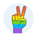 Pride Peace Sign 1