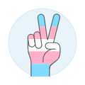 Transgender Peace Sign 1