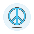 Blue Peace Symbol