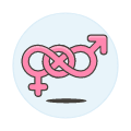Pink Bisexual Symbol 1