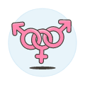 Pink Bisexual Symbol 3