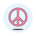 Pink Peace Symbol