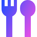 Fork Spoon Icon from Sharp Gradient Set | Free Download as SVG Vector and Transparent PNG | Streamline icons