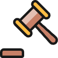 Legal Hammer 1 Icon from Ultimate Colors Set | Free Download as SVG Vector and Transparent PNG | Streamline icons